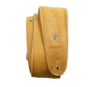 Perri's Leathers Ltd. - Correa de guitarra de cuero acolchada - Longitud ajustable - Para guitarras eléctricas, acústicas y bajos - Caramelo - Hecho en Canadá