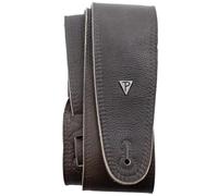 Perri's Leathers Ltd. - Correa de guitarra de cuero flor premium - Longitud ajustable - Para guitarras eléctricas, acústicas y bajos - Marrón - Hecha en Canadá