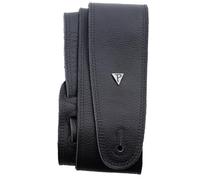 Perri's Leathers Ltd. - Correa de guitarra de cuero flor premium - Longitud ajustable - Para guitarras eléctricas, acústicas y bajos - Negra - Hecha en Canadá