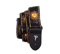 Perri's Leathers Ltd. - Correa de guitarra - Nylon - Jacquard - Hello Sunshine - Negro - Ajustable - Para guitarras acústicas/bajas/eléctricas - Fabricada en Canadá (TWS-7008)