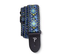 Perri's Leathers Ltd. - Correa de guitarra - Nylon - Jacquard - Loto Azul - Ajustable - Para guitarras acústicas/bajas/eléctricas - Fabricada en Canadá (TWS-7286)