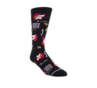 PERRI'S SOCKS AC/DC - Calcetines de sublimación de tinta, con licencia oficial, calcetines acolchados para hombres y mujeres, Caja de regalo Fender, Medium