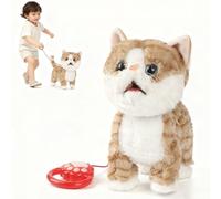 Perrito de Peluche Interactivo Que Camina y Ladra con Cola Que Se Mueve y Lame, Juguete Robótico Realista con Música, Regalo de Cumpleaños para Adultos Style H