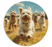 Perrito Lindo 1000 Pieza Rompecabezas Juegos De Puzzle Creativo Rompecabezas Redondos Juego De Desafío Único para Adultos Y Niños 1000pcs (67.5x67.5cm)