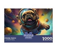 Perrito Lindo-Puzle De 1000 Piezas-Rompecabezas DIY, Pintura, Entretenimiento Creativo, para Adultos Y Niños Mayores De 12 Años, Multicolor (perroAstronaut) 38x26cm/1000pcs