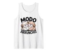 Perritos Dormidos Frase Divertida Cute Amor Modo Arrunchis Camiseta sin Mangas