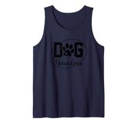 Perro Abuela Huella Huella corazón Mascota Amante Mujer Abuelo Camiseta sin Mangas