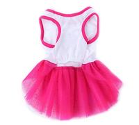 Perro Accesorios Mascota Perro Amor Corazón Lentejuelas Gasa Falda Cachorro Rosa Rojo Ropa