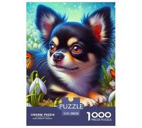 Perro Adorable 1000 Pièce Puzzle Jeu De Famille Classique Jigsaws Jeu De Défi Unique Pour Cadeaux De Voyage, Présent 38x26cm/1000pcs