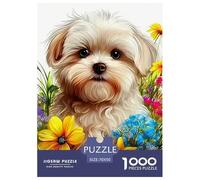 Perro Adorable 1000 Pièces Puzzle Jeu Éducatif Classique Jigsaw Puzzle Belle Décoration Puzzle Pour Cadeaux De Voyage, Présent 70x50cm/1000pcs