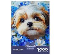 Perro Adorable 1000 Pièces Puzzle Jeu Éducatif Créatif Jigsaws Jeu De Défi Unique Pour Adultes Et Enfants 70x50cm/1000pcs