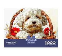 Perro Adorable Puzzle De 1000 Piezas Puzzle Arte Diversión Adultos Y Niños A Partir De 12 Año 52x38cm/1000pcs