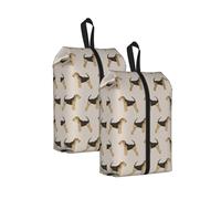 Perro Airedale Terrier， Bolsas de Viaje para Zapatos (Paquete de 2), Bolsas Impermeables para Guardar Zapatos, Organizador de Zapatos para Viajes y hogar.