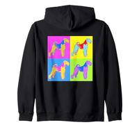 Perro Airedale Terrier de Estilo victoriano Arte pop Sudadera con Capucha