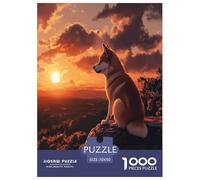 Perro Akita Puzzle Imposible,desafío for Adults Entretenimiento Creativo 1000 Piezas Obra De Arte De Juego De para Adultos Y Niños A Partir De 12 Años 70x50cm/1000pcs
