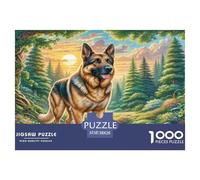 Perro Aleman Pastor Puzzles 1000 Piezas para Adultos Puzzles Desafiantes Regalos para Adultos Cartón 100% Reciclado Decoración del Hogar 38x26cm/1000pcs