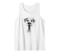 Perro Amante Abstracto Bocetos Arte Lindo Perrito Garabatear Dog Camiseta sin Mangas
