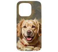 Perro Amante del Café Paws and Sip Art Cute Pet Carcasa para iPhone 15 Pro