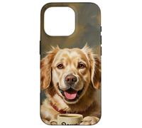 Perro Amante del Café Paws and Sip Art Cute Pet Carcasa para iPhone 16 Pro