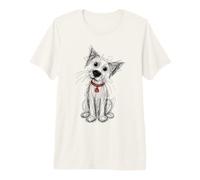 Perro Amante del Perro Abstracto Garabato Arte Lindo Perro Fresco Camiseta Premium