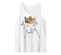 Perro American Pit Bull Terrier con Corona Camiseta sin Mangas