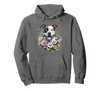 Perro American Staffordshire Terrier Summer Daisy Wildflowers Sudadera con Capucha