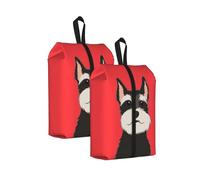 Perro Amigo Schnauzer， Bolsas de Viaje para Zapatos (Paquete de 2), Bolsas Impermeables para Guardar Zapatos, Organizador de Zapatos para Viajes y hogar.