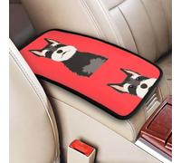 Perro amigo Schnauzer,Funda para reposabrazos de consola central de vehículo, almohadilla suave y cómoda para pasamanos de coche, cojín universal