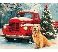 Perro Animal DIY Kit Cojin Gancho De Pestillo Golden Retriever De Fantasía Manualidades Para Hacer Alfombras DIY Con Lienzo Impreso A Color,Juego De Tapiz De Ganchillo Y Bordado Para D 90x120cm