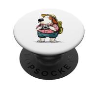 Perro Aventurero Viajero Fotógrafo Vacaciones PopSockets PopGrip Adhesivo