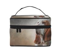 Perro Basset Hound, Bolsa de Maquillaje Bolsa de cosméticos Bolsa de Aseo de Viaje portátil Estuche para lápices