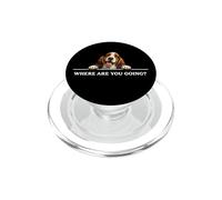 Perro Basset Hound ¿Dónde Vas Feliz Amistoso Positivo PopSockets PopGrip para MagSafe