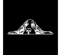 Perro Basset Hound durmiendo Calcomanías de vinilo para murales y paredes 50x153.8cm Pintura mural artística Blanco