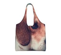 Perro beagle,Bolsas de mano reutilizables, bolsas de supermercado, bolso de hombro de lona de gran capacidad