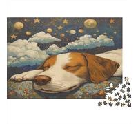 Perro Beagles Rompecabezas Imposible,desafío para Adultos Estrellas del Cielo Nocturno Juego Educativo 1000 Piezas Obra De Arte De Juego De para Adultos, Regalos A Partir De 14 Años 1000pcs (75x50cm)