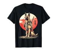 Perro Belga Malinois Perros Samurai Japonés Estilo Ukiyo-e Camiseta