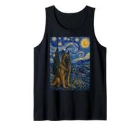 Perro Belga Tervuren Van Gogh Noche Estrellada Camiseta sin Mangas