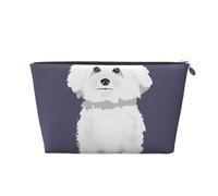 Perro Bichón Frisé Blanco, Bolsa de artículos de tocador Bolsa de Maquillaje Bolsa de cosméticos Bolsa de artículos de tocador de Viaje portátil