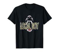 Perro Boca Caza Perro Camuflaje Tipografía Local Boy Camiseta