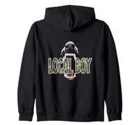 Perro Boca Caza Perro Camuflaje Tipografía Local Boy Sudadera con Capucha