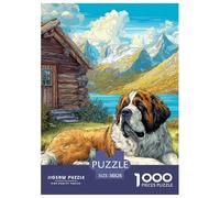 Perro Bonito Puzzle Juguete Educativo Decoración del Hogar 1000 Piezas Animal Adorable Rompecabezas Imposible Entretenimiento Creativo para Adultos 38x26cm/1000pcs