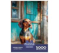 Perro Bonito Puzzle Regalo Creativo Decoración del Hogar 1000 Piezas Animal Encantador Rompecabezas Imposible Juguetes Desafiantes para Adultos 70x50cm/1000pcs