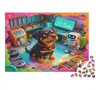 Perro Bonito Taller Puzzle de 1000 Piezas Juego de Puzzle 1000 Piezas Papel Adultos Robot Creatividad Relajación Concentración Decoración Familiar Regalo Nan