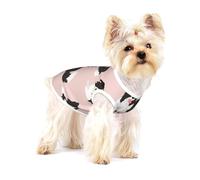 Perro Border Collie,Camiseta de algodón sin Mangas para Mascotas, Chaleco Transpirable, Suave y elástico para Cachorros,S