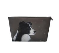 Perro Border Collie Manchado Nieve, Bolsa de artículos de tocador Bolsa de Maquillaje Bolsa de cosméticos Bolsa de artículos de tocador de Viaje portátil