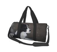 Perro Border Collie Manchado Nieve, Bolsa de Viaje de Gran Capacidad, Bolso Redondo, Bolsa de Viaje Deportiva, Bolsa de Mano, Bolsa de Fitness