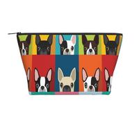 Perro Boston Terrier, Bolsa de artículos de tocador Bolsa de Maquillaje Bolsa de cosméticos Bolsa de artículos de tocador de Viaje portátil
