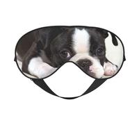 Perro Boston Terrier, Cubreojos completos Antifaz bloqueador de luz Antifaz para dormir Antifaz suave con los ojos vendados Noche