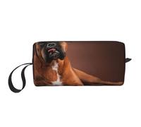 Perro Boxer Acostado Genial, Bolsa de Maquillaje Bolsa de cosméticos Bolsa de artículos de tocador de Viaje portátil Bolsa de Maquillaje