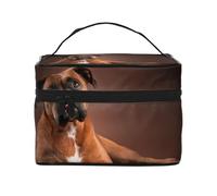 Perro Boxer Acostado Genial, Bolsa de Maquillaje Bolsa de cosméticos Bolsa de Aseo de Viaje portátil Estuche para lápices